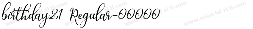 birthday21 Regular字体转换